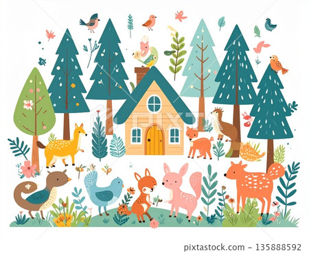 Animals Forest Animals Forest 135888592