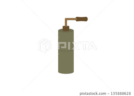 Simple coffee mill illustration Simple coffee mill illustration 135888628