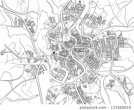 不規則道路 135888659