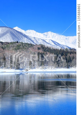 Lake Aoki in winter Lake Aoki in winter 135888801