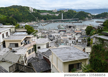 [Wakayama City, Wakayama Prefecture] Scenery of the Saikazaki village and fishing port 135888858