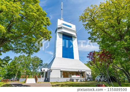 Okhotsk Sky Tower on a clear day in Monbetsu, Hokkaido 135889500