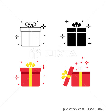 Gift Box icon Gift Box icon 135889862