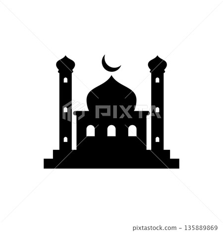 Mosque logo icon Mosque logo icon 135889869