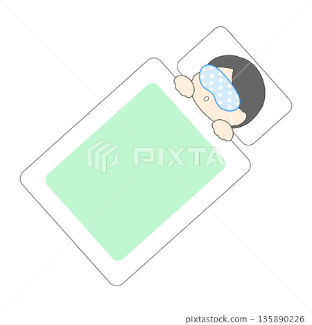 圖:一名戴著眼罩睡覺的男子 圖:一名戴著眼罩睡覺的男子 135890226