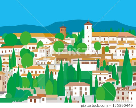 Granada, Andalusia, Spain, summer scenery Granada, Andalusia, Spain, summer scenery 135890449