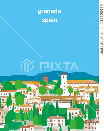 Granada, Andalusia, Spain, summer scenery 135890459