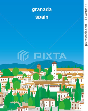Granada, Andalusia, Spain, summer scenery 135890465