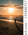 Sunrise and silhouette 135890727