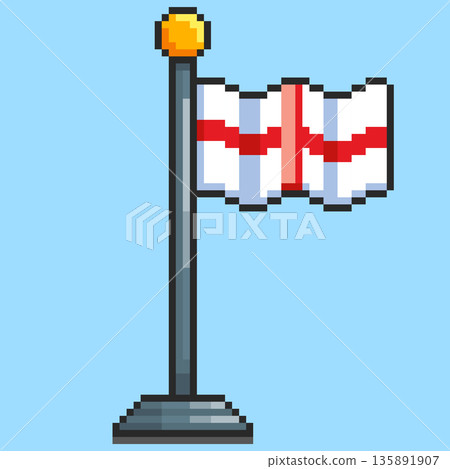 Pixel art England Flag game asset design Pixel art England Flag game asset design 135891907