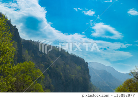 The mountains of Sounkyo, Hokkaido The mountains of Sounkyo, Hokkaido 135892977