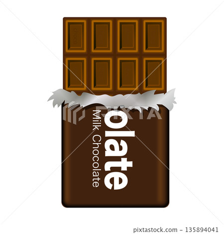 包裝撕開的巧克力 135894041