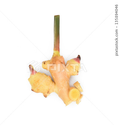 Fresh galangal isolated on white background. Fresh galangal isolated on white background. 135894046