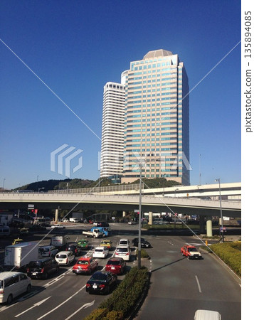 Urban landscape around the former Akasaka Prince Hotel site under the blue winter sky. January 7, 2014, Akasaka, Minato-ku, Japan Urban landscape around the former Akasaka Prince Hotel site under the blue winter sky. January 7, 2014, Akasaka, Minato-ku, Japan 135894085