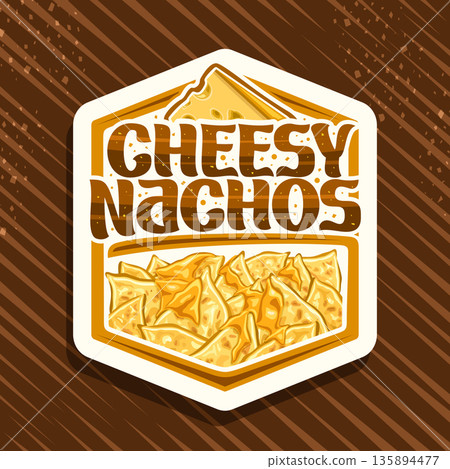 Vector logo for Cheesy Nachos Vector logo for Cheesy Nachos 135894477