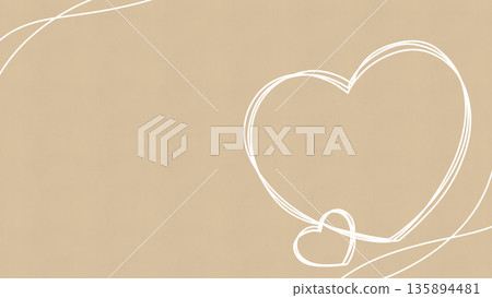 Flowing lines and triple heart background Flowing lines and triple heart background 135894481