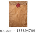 brown envelope sealed with sealing wax 135894709