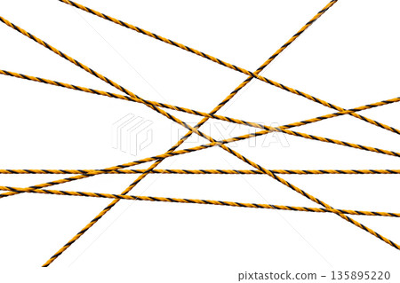 A network of safety ropes stretched across the area A network of safety ropes stretched across the area 135895220