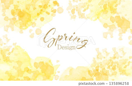 Cute fashionable mimosa background illustration 135896258