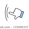 手指滑動圖示插圖向量圖 135896337