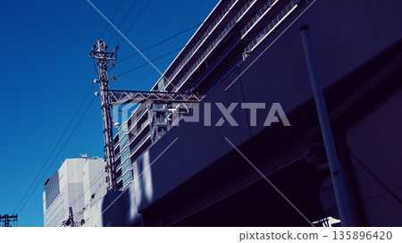 Railway overhead wire Railway overhead wire 135896420