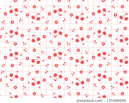 Cherry flyer pattern background material Cherry flyer pattern background material 135896690