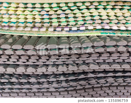 Grey and White Anti Slip Foam Matting Texture Layers Grey and White Anti Slip Foam Matting Texture Layers 135896759