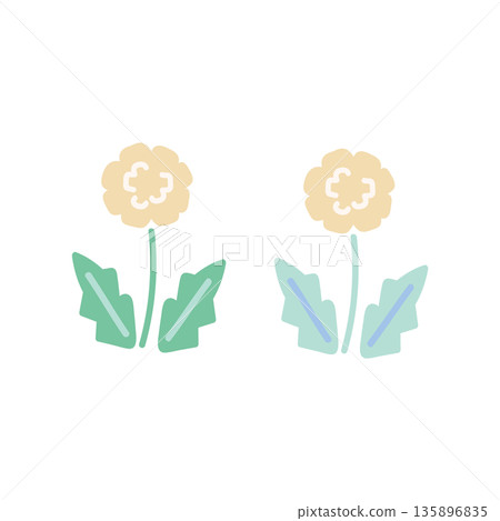 Spring dandelion illustration material Spring dandelion illustration material 135896835