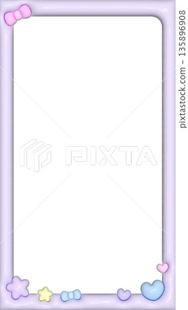 Cute, plump purple frame, 16:9 size, vertical 135896908