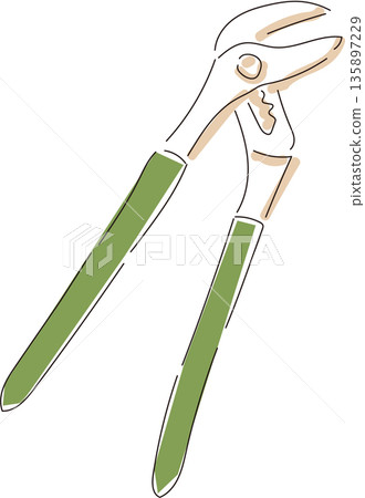 可愛的工具插圖:鉗子 可愛的工具插圖:鉗子 135897229