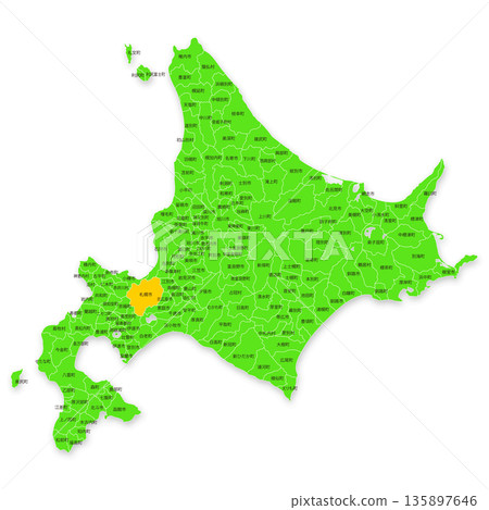 北海道和札幌市地圖 北海道和札幌市地圖 135897646