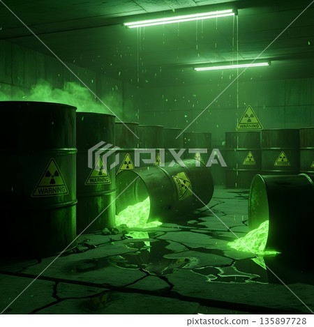 Radioactive waste leak Radioactive waste leak 135897728