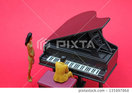 A man who started learning piano as an adult A man who started learning piano as an adult 135897868