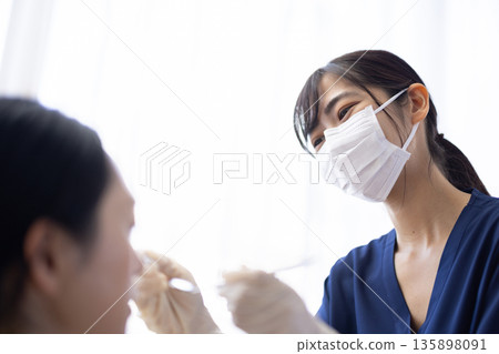 Young dentist woman holding dental instruments to check patient's teeth Young dentist woman holding dental instruments to check patient's teeth 135898091