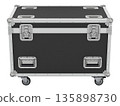Front view of flight case isolated on white background - 3D illustration 135898730