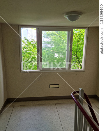 This is the apartment emergency staircase 135899460