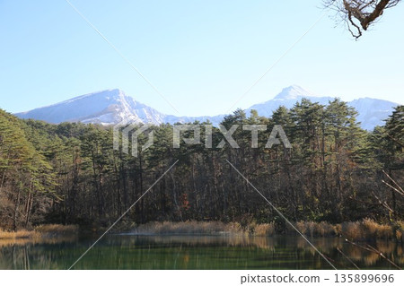 View of Mount Bandai from Goshikinuma View of Mount Bandai from Goshikinuma 135899696