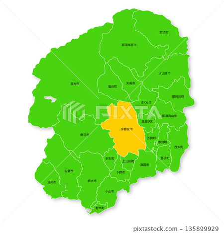 栃木縣和宇都宮市地圖 栃木縣和宇都宮市地圖 135899929