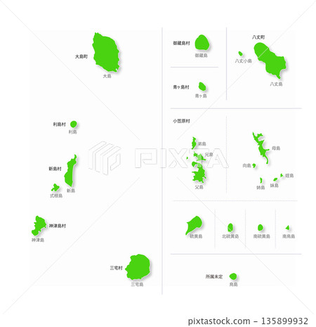 Tokyo remote island map 135899932