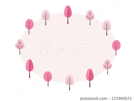 橢圓形木框,手繪樹形圖案,斯堪的納維亞風格 橢圓形木框,手繪樹形圖案,斯堪的納維亞風格 135900072