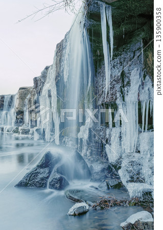 Black waterfall 135900358