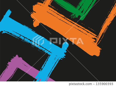 Colorful Brush Frame Abstract vector Pattern Colorful Brush Frame Abstract vector Pattern 135900393