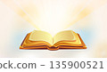 Open Bible with radiant light representing spiritual study wisdom and Christian education 135900521