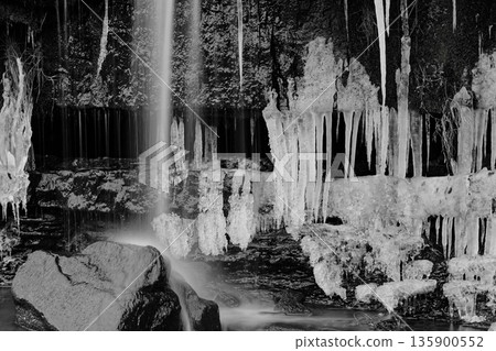 A stream and an icefall 135900552