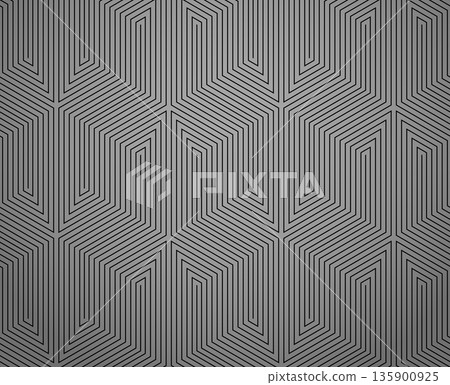 Abstract geometric pattern with stripes, lines. Seamless vector background. Gray and black ornament. Simple lattice graphic design Abstract geometric pattern with stripes, lines. Seamless vector background. Gray and black ornament. Simple lattice graphic design 135900925