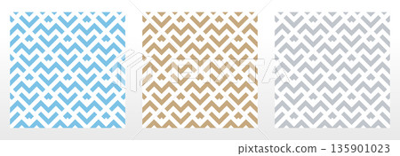 Set of abstract geometric patterns. Seamless vector backgrounds. Colored ornaments Graphic modern patterns Simple lattice graphic design Set of abstract geometric patterns. Seamless vector backgrounds. Colored ornaments Graphic modern patterns Simple lattice graphic design 135901023