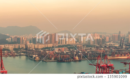 Jan 10 2026 Daylight Illuminates Tsing Yi Kwai Chung Container Terminal Jan 10 2026 Daylight Illuminates Tsing Yi Kwai Chung Container Terminal 135901099
