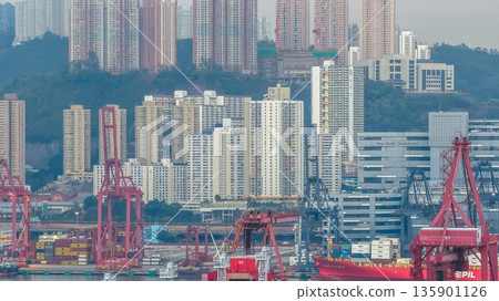 Jan 10 2026 Daylight Illuminates Tsing Yi Kwai Chung Container Terminal Jan 10 2026 Daylight Illuminates Tsing Yi Kwai Chung Container Terminal 135901126