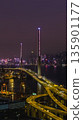 Jan 10 2026 Night Lights Illuminate Stonecutters Bridge Spanning Victoria Harbour 135901177
