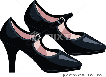 feminine black dance shoes with heel feminine black dance shoes with heel 135901559
